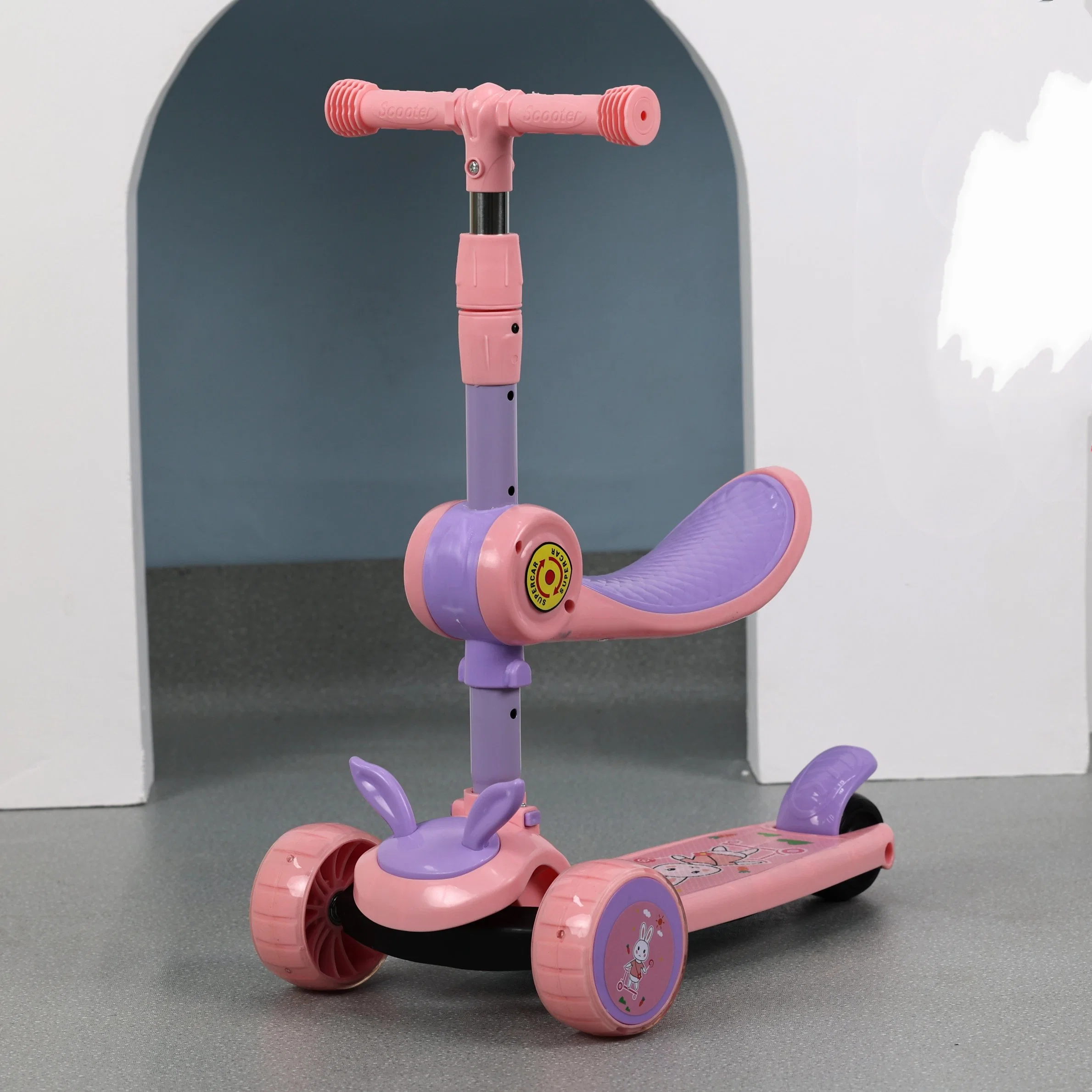 Brinquedos para crianças de bicicleta de 3 rodas PU para bebé no exterior Scooter para crianças - mais barata para venda