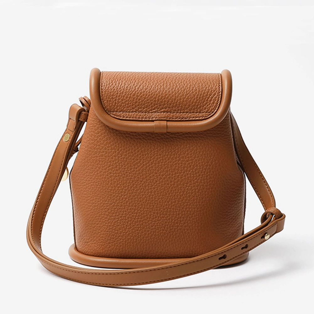 Women New Fashion Soft Pebble Leather Daily Crossbody Bag