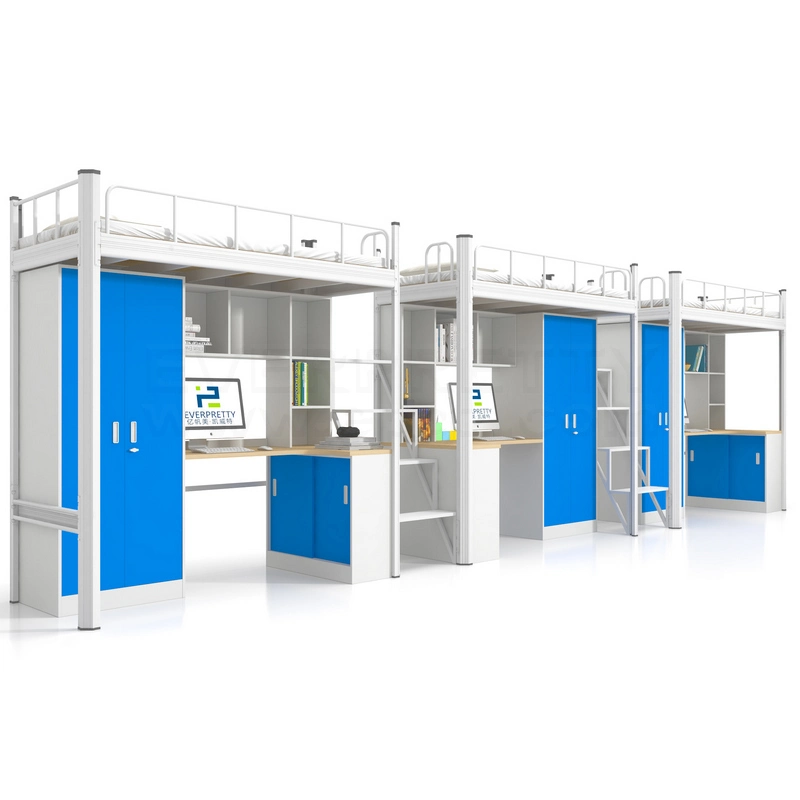 Hospital Clinic Medical Worker Dormitory Bunk Bed with Cabinet