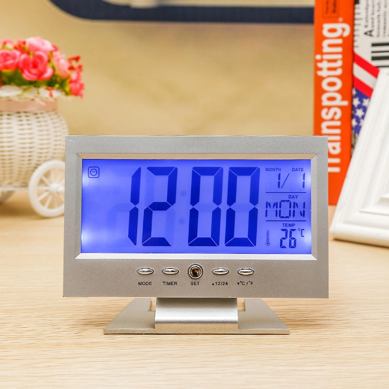 Jumbo LCD Digital Display LED luz nocturna Tabla electrónica Calendario perpetuo Reloj