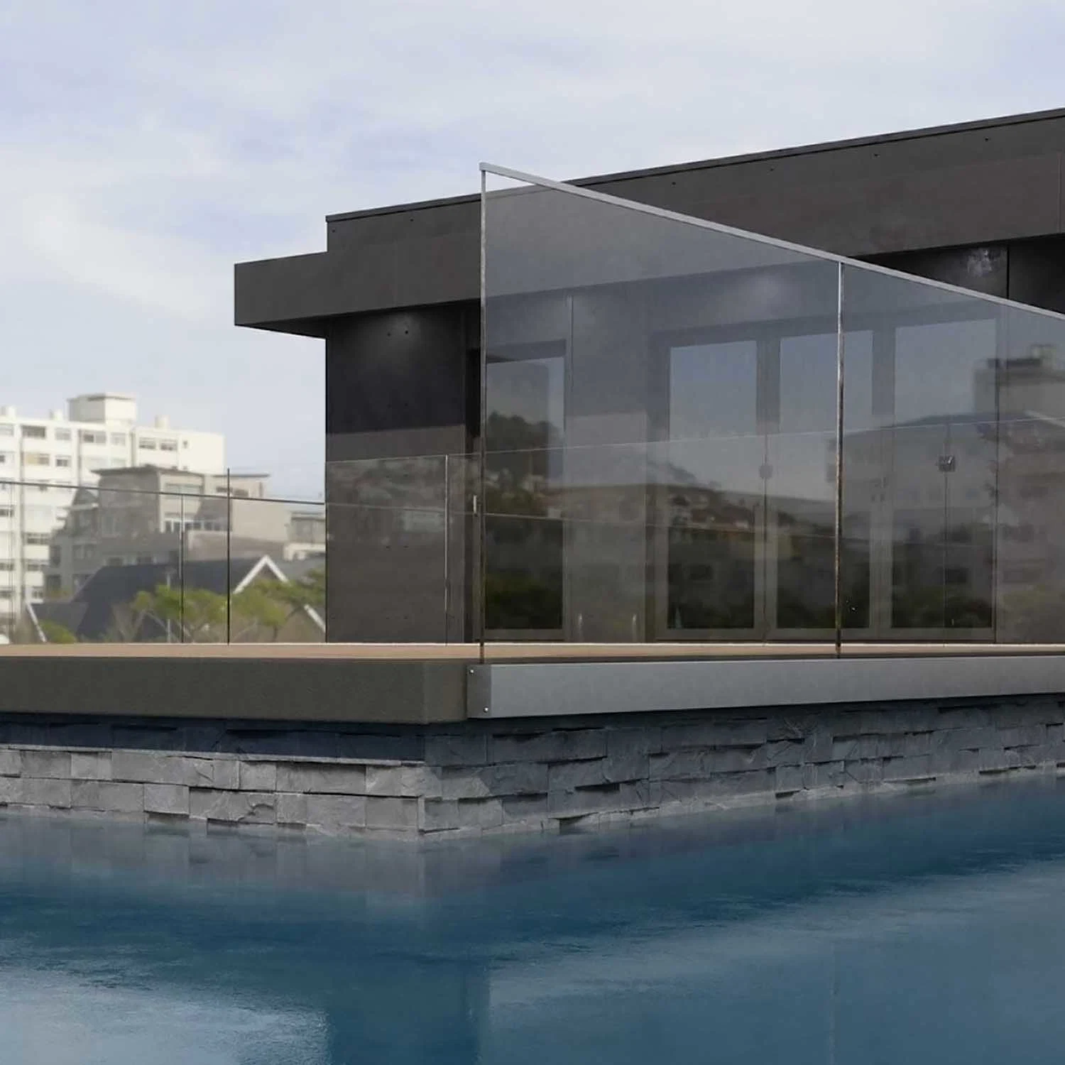 in-Floor Embedded Terrace Balcony Frameless All-Glass Fence