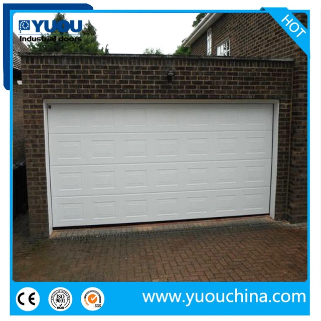 High quality/High cost performance  Automatic Remote Iron Garage Doors Italy with Man Door