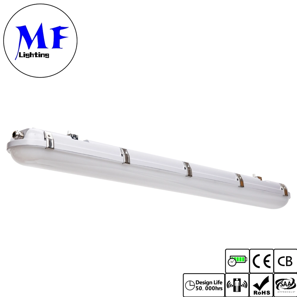 2FT 3FT 4FT IP65 IP66 Adjustable LED Waterproof Lighting Triproof Light with Emergency Battery Backup and Motion Sensor