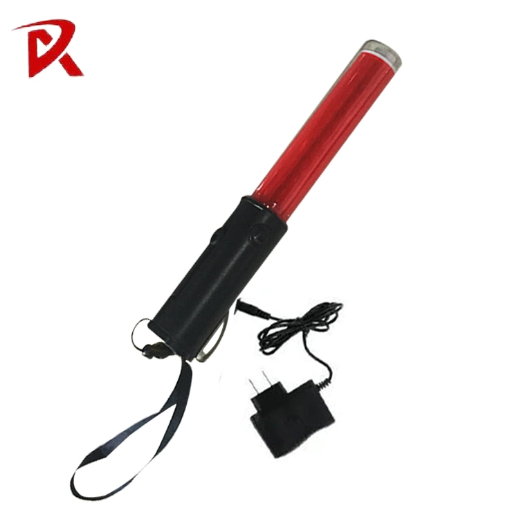 26cm LED parpadeante de tráfico Baton Luz Baton con silbato