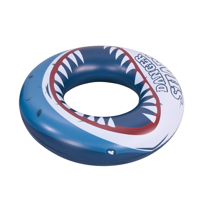 Custom Inflatable PVC Adult and Kids Floating Shark Summer Round Swimming Ring