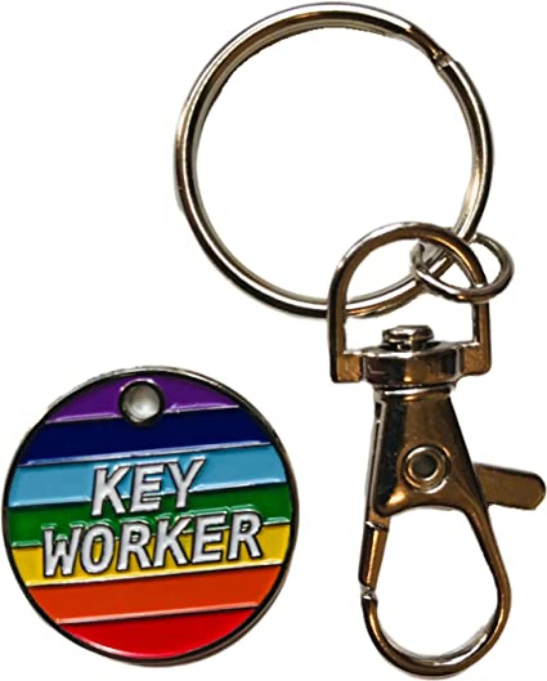 Customized Hot Sale Wholesale/Supplier Rainbow Trolley Token Autism Trolley Coin Keychain