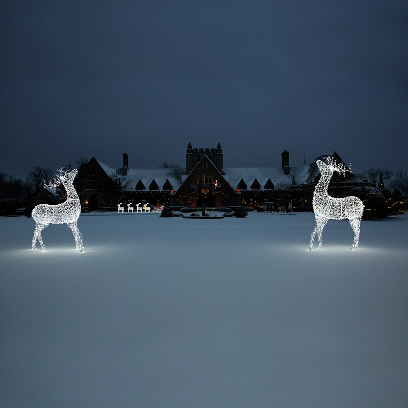 El FRP escultura al aire libre de dibujos animados de muñeco de nieve en invierno el paisaje festivo de la resina del árbol de Santa Claus adornos de la caja de regalo