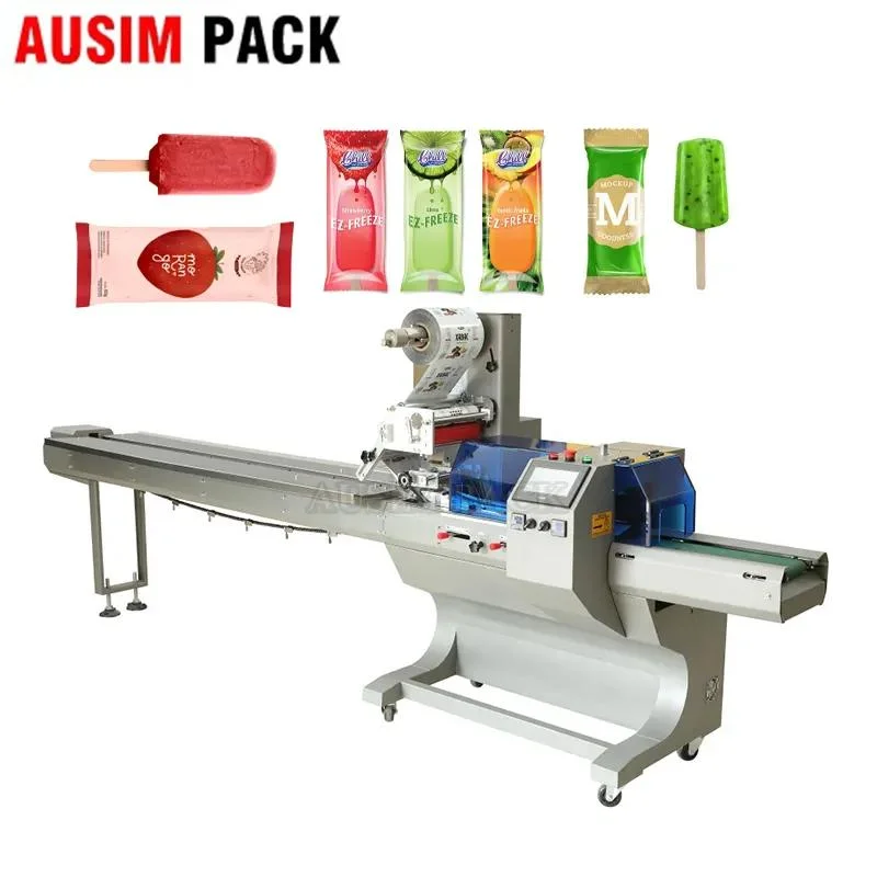 Fully Automatic Chocolate Bar Biscuit Cake Flow Packing Packing Machine