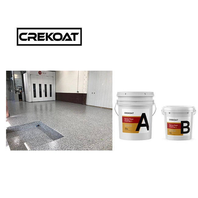 Polyaspartic Flake Floor Decorative Epoxy Floor Paint Seamless Flake Epoxy Coating Resin on Floor