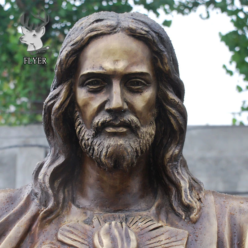 Iglesia religiosa Metal Jesucristo Cruz Estatua vida Tamaño al aire libre Cera perdida Casting Bronce Escultura Jesús