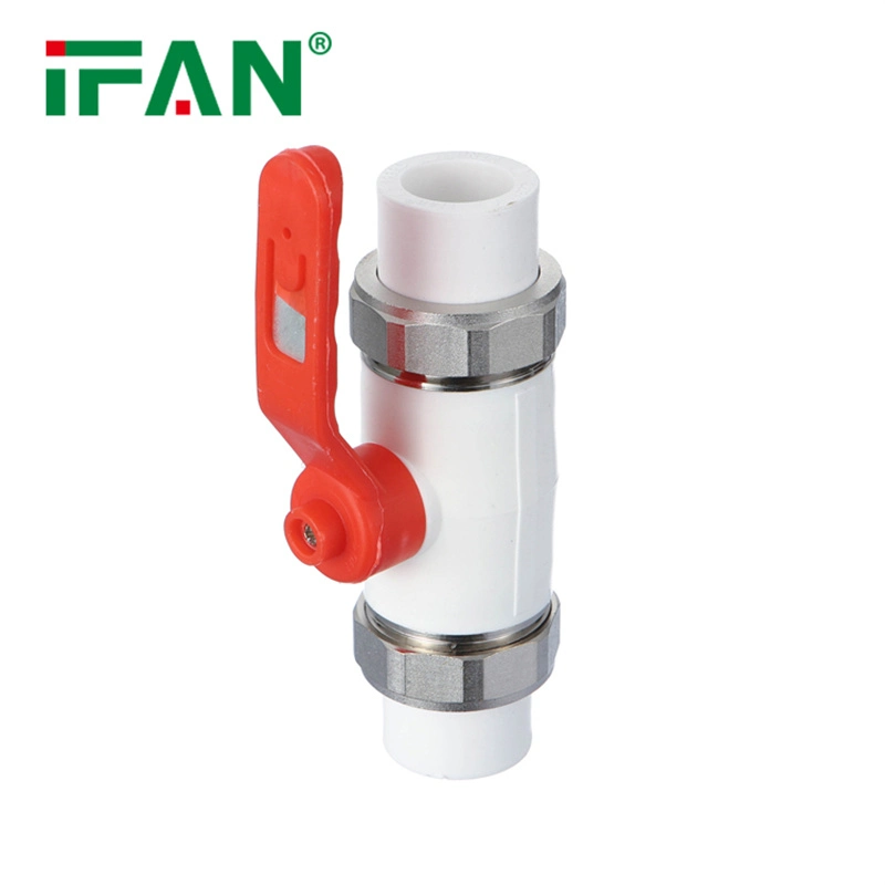 Оптовой союз двойного латунного шарового клапана IFAN производства белого цвета PPR Клапан