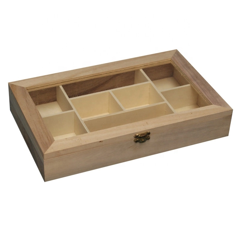 Wooden/Wood Multi-Grid Box with Dividers for Rings/Jewelry Storage/Packing/Collection