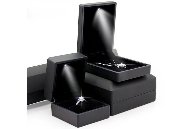 Caixa de anel de proposta LED caixa pendente pulseira caixa colar
