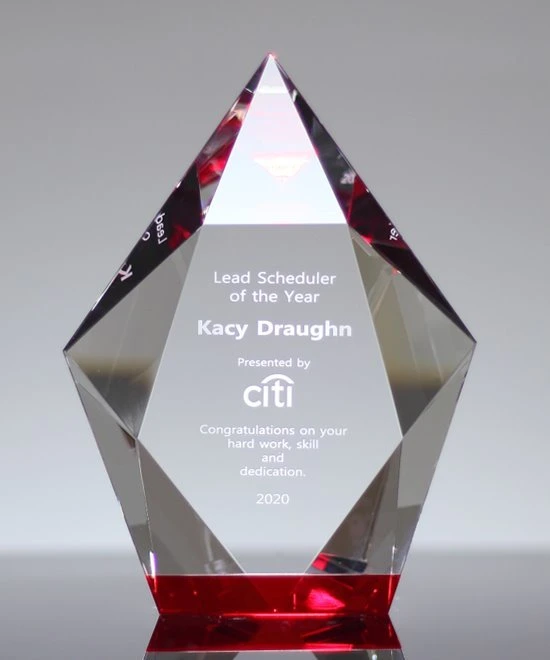 New Ruby Crystal Awards Trophy