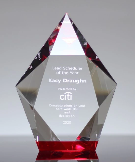 De nouvelles bourses de Ruby trophée de cristal