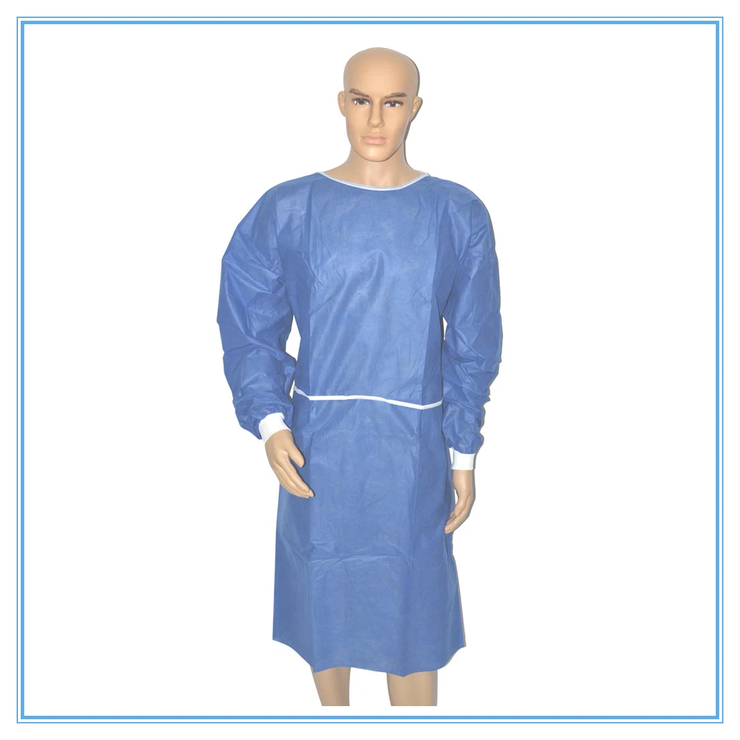 Non Woven Protective Hospital Supplies Patient Visitor Disposable Isolation Gowns