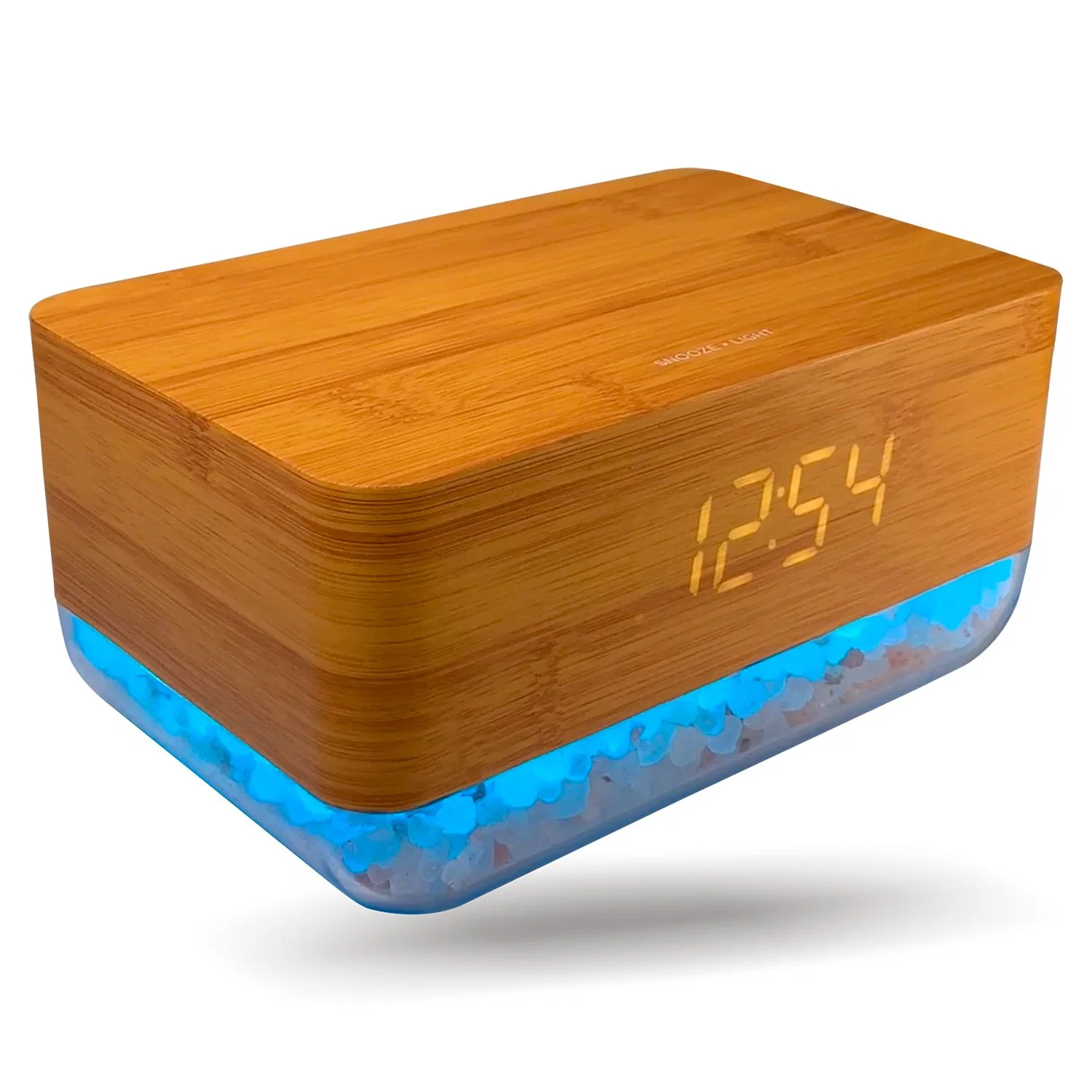 Salida USB Cargador inalámbrico Reloj de madera