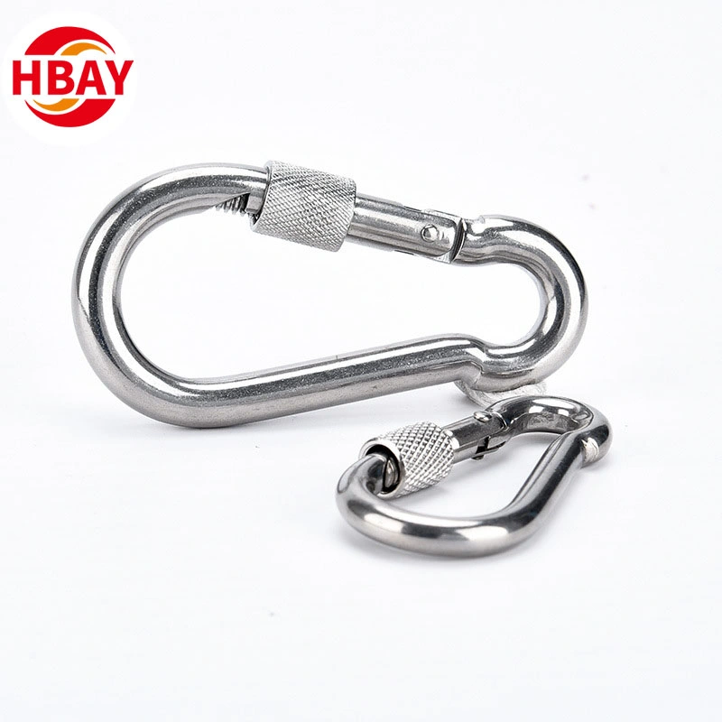 Heavy Duty 316 Stainless Steel Stainless Steel Spring Hook DIN5299 Carabiner Hook