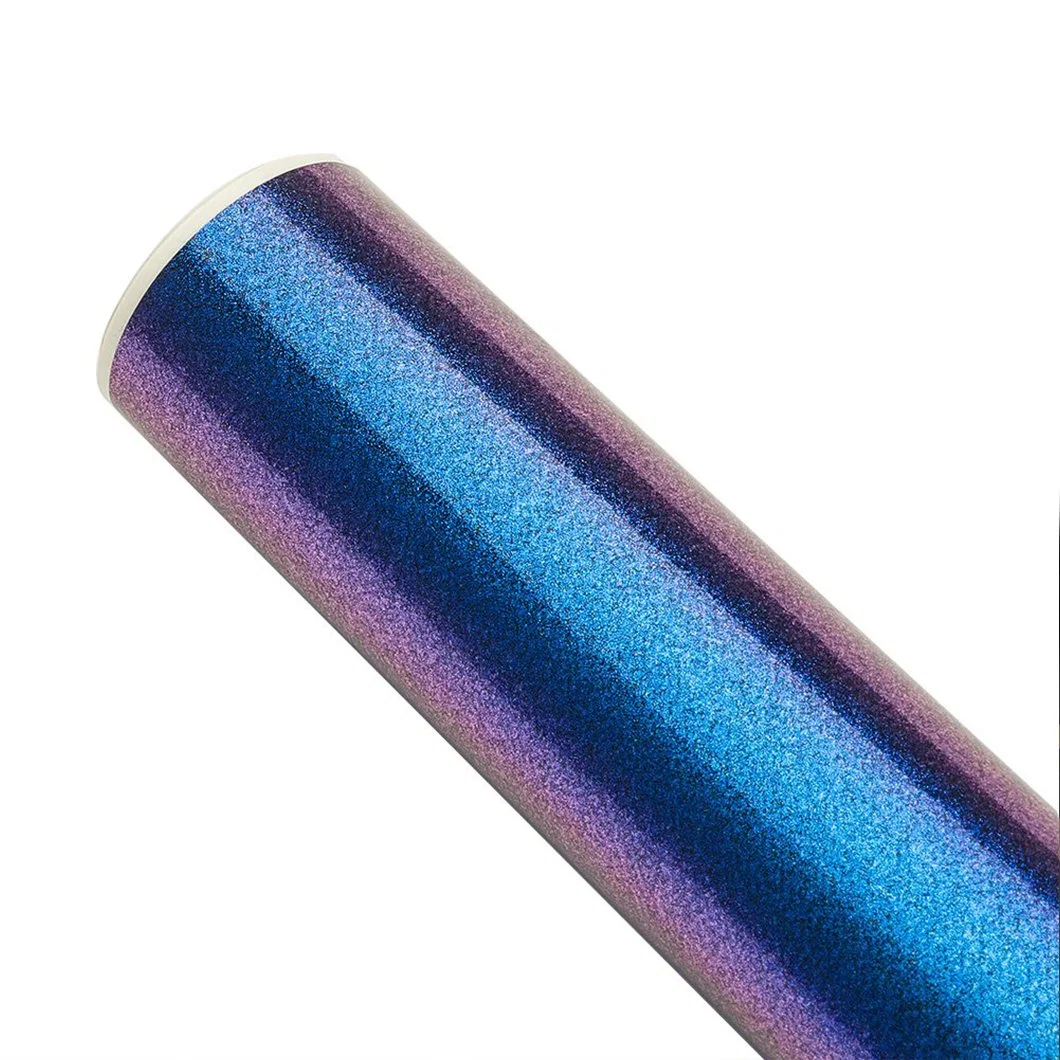 Beikaer Purple to Lake Blue Glossy Metallic Chameleon Car Wrapping Viynl Film Pet Self Adhesive Car Body Sticker Film