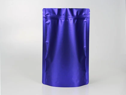 Al Folie Custom Matte Farbe Folie Zip Lock aufstehen Reißverschlusstasche Aluminium Tasche für Lebensmittel-Paket