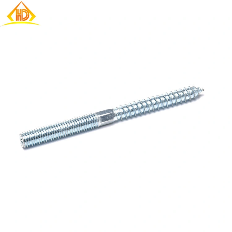 Carbon Steel Moderate Price Torx Drive Machine and Wood Threaded Hanger Bolt Double 2.Good Service Zinc Coated Steel M6 M8 M10 Torx Machine and Wood Thread Hang