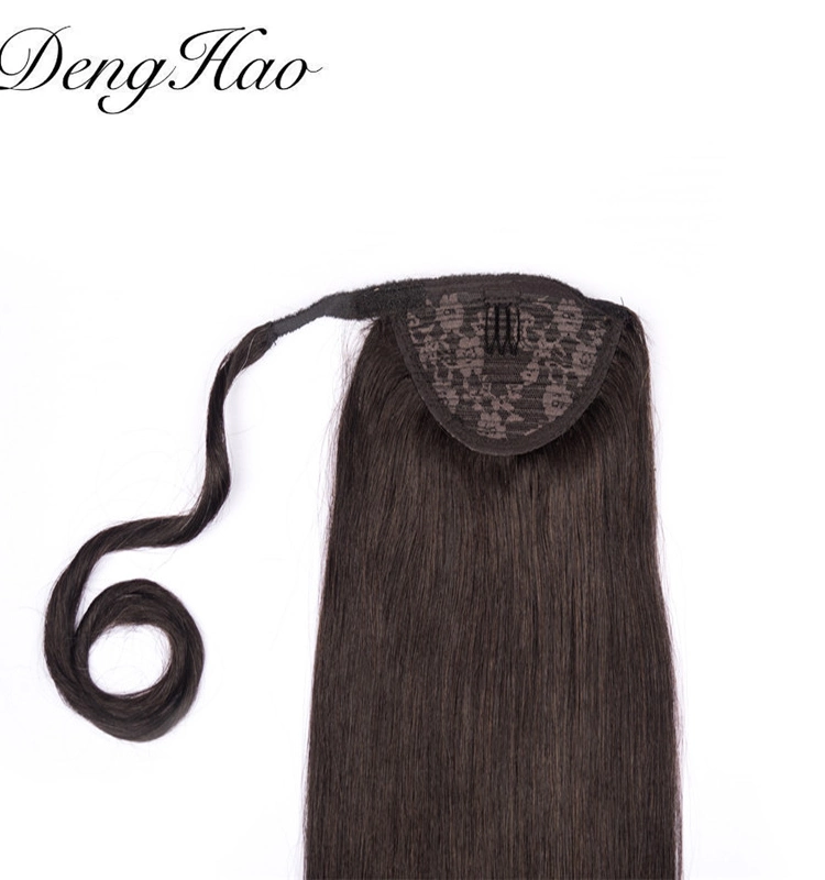 Factory Directly Cuticle Aligned Human Hair 10-30inch 100% Remy Virgin Brazilian Ponytail