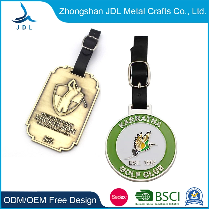 Wholesale/Supplier China Manufacturer Custom Standard Size Customized Callaway PGA Golf Tournament Travel Metal Golf Luggage Bag Tag