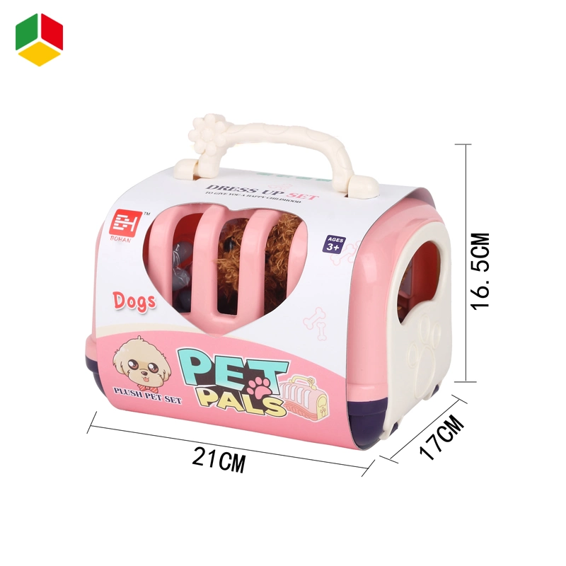 QS Hot Sales Panier À main 6 PIÈCES en peluche PET Série de jeux pour enfants – chiens de bébé