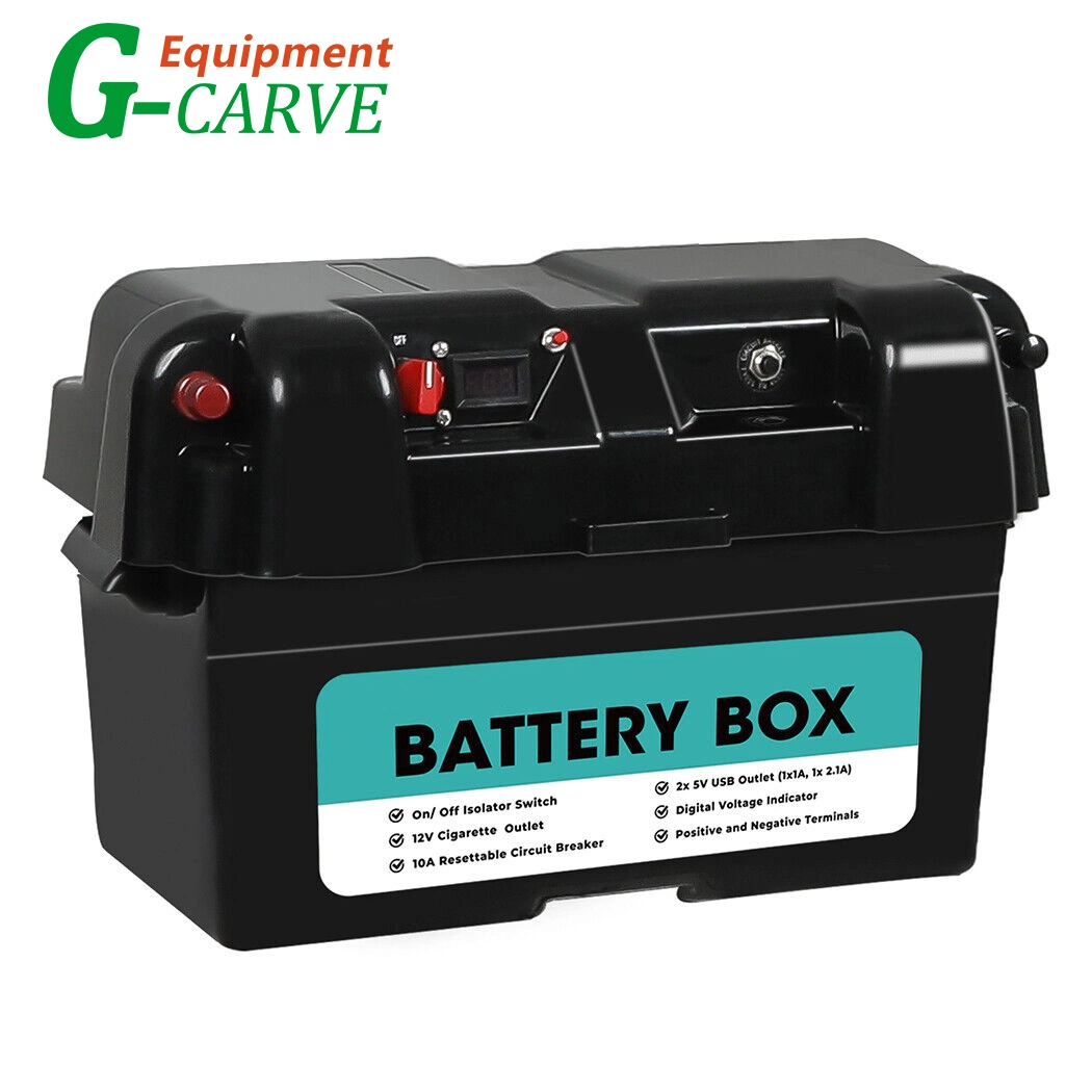 Portable 12V 2X USB & Cig Socket Fits Most Deep Cycle Battery Box