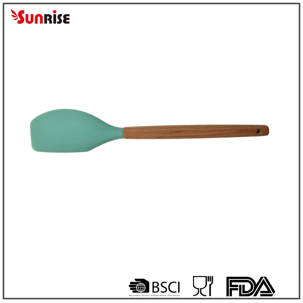 Hot Sell Kitchen Products Kitchen Tools Silicone Solid Spoon (KTS114)