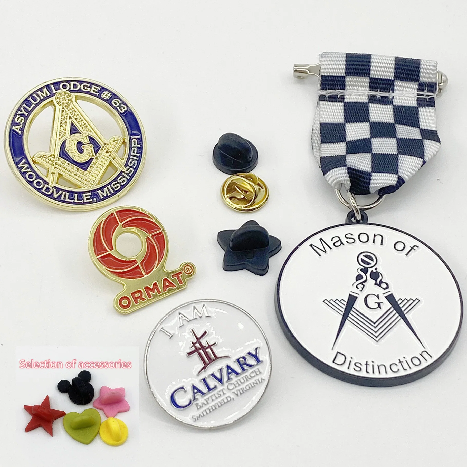 Hot Sale Product Chaplain Badge Masonic Soft Enamel Pines De Metal Lions Birthday Souvenir Chaplain Pin