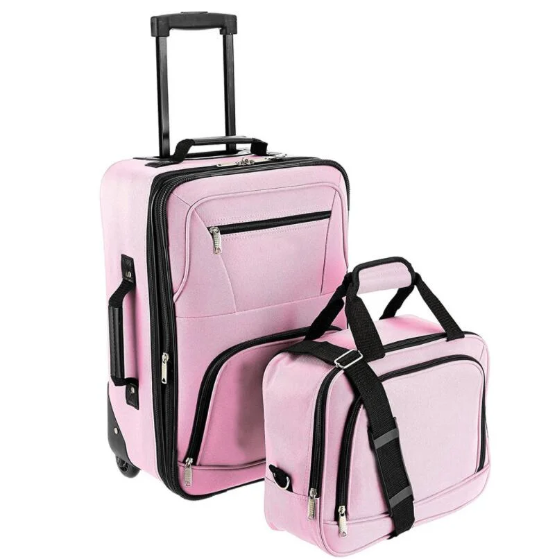 2 PCS Soft Lightweight Trolley Luggage Set