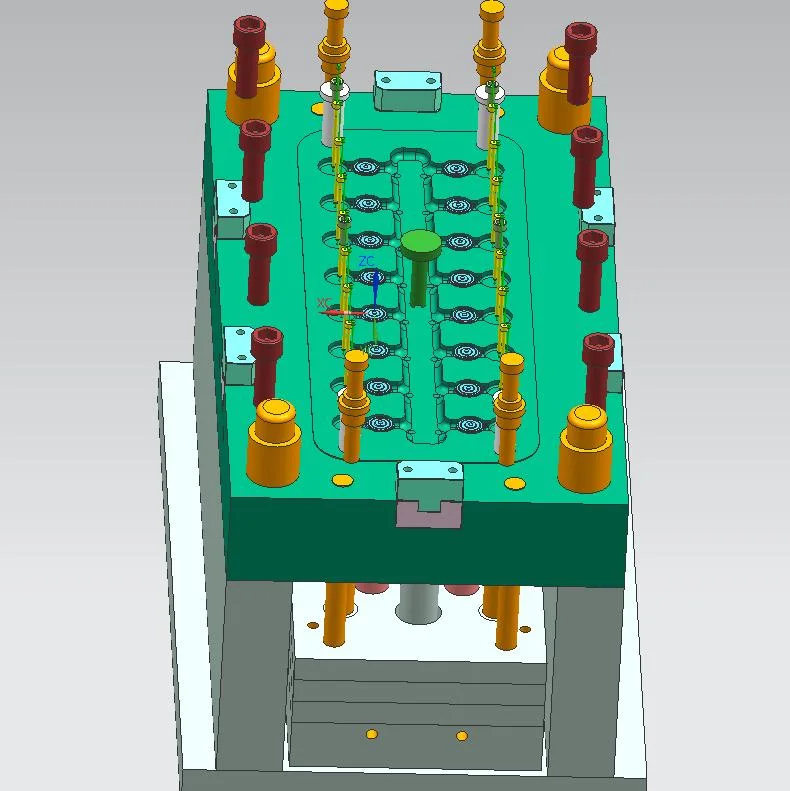 Automático de alto rendimiento Flip Top fabricante de moldes de la tapa de nuevo diseño en 3D STP