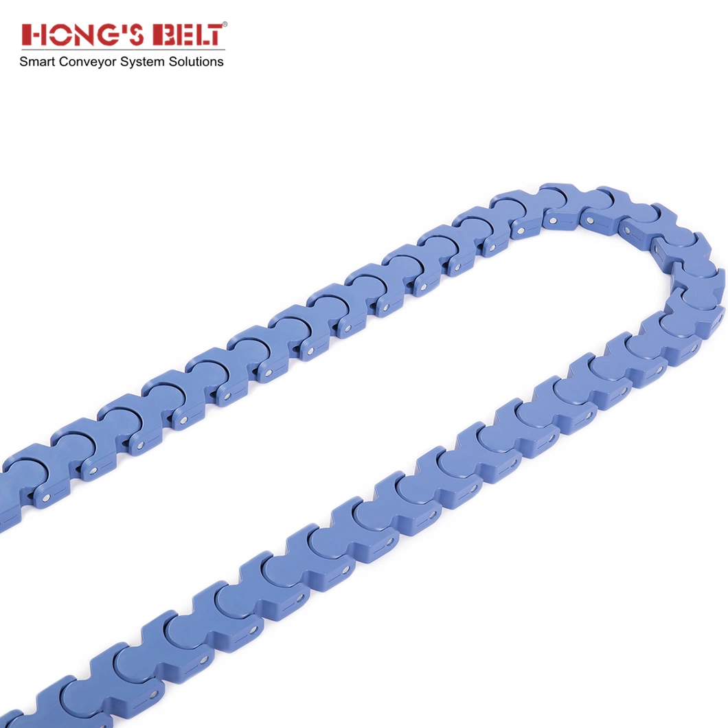 Hongsbelt 1701tab Food Plastic Modular Conveyor Chain Belt Flat Top Chains