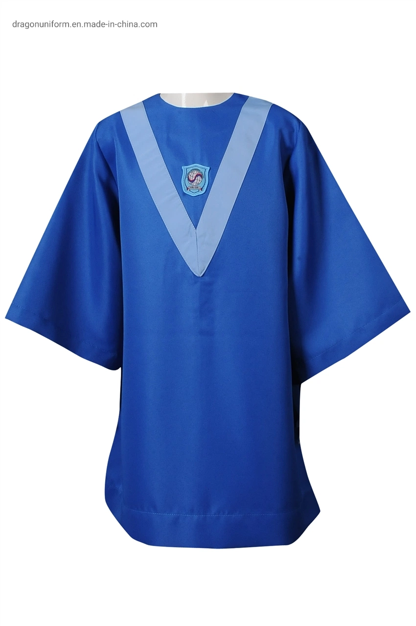 Hot Sell Blue Custom Bachelor Master Gown with Graduation Cap Origin Manufactory