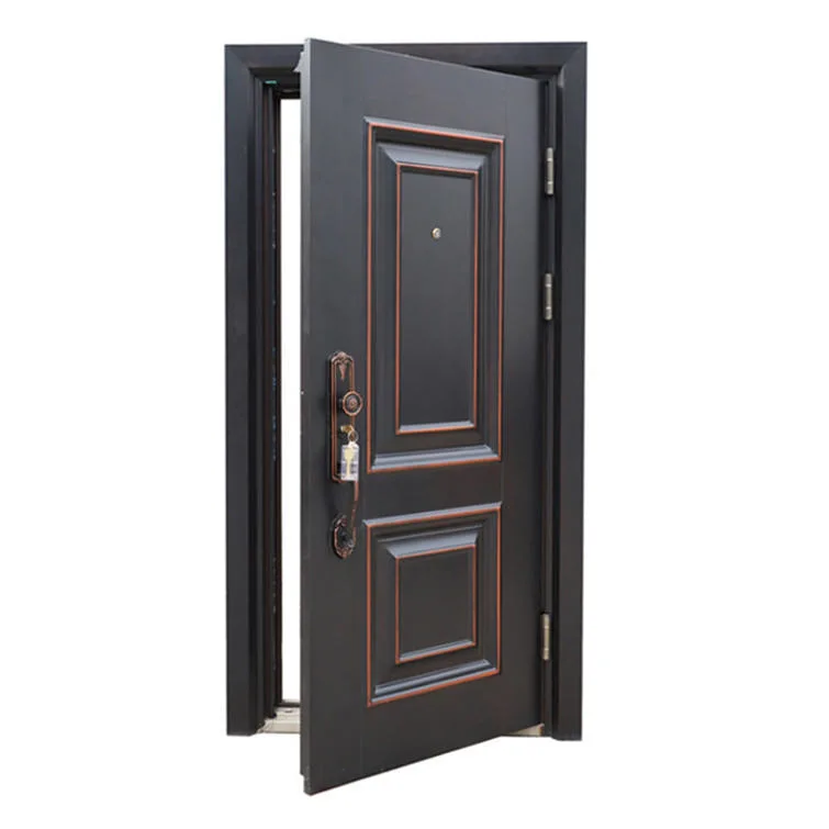 Italian Minimalist Design Security Doors Stainless Steel Wooden Fire Rated Steel Door for Entrance