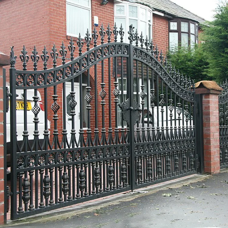 Custom Made Villa House Wrought Iron Gates and Fences Design Home Exterior Steel Fence Main Gate Door