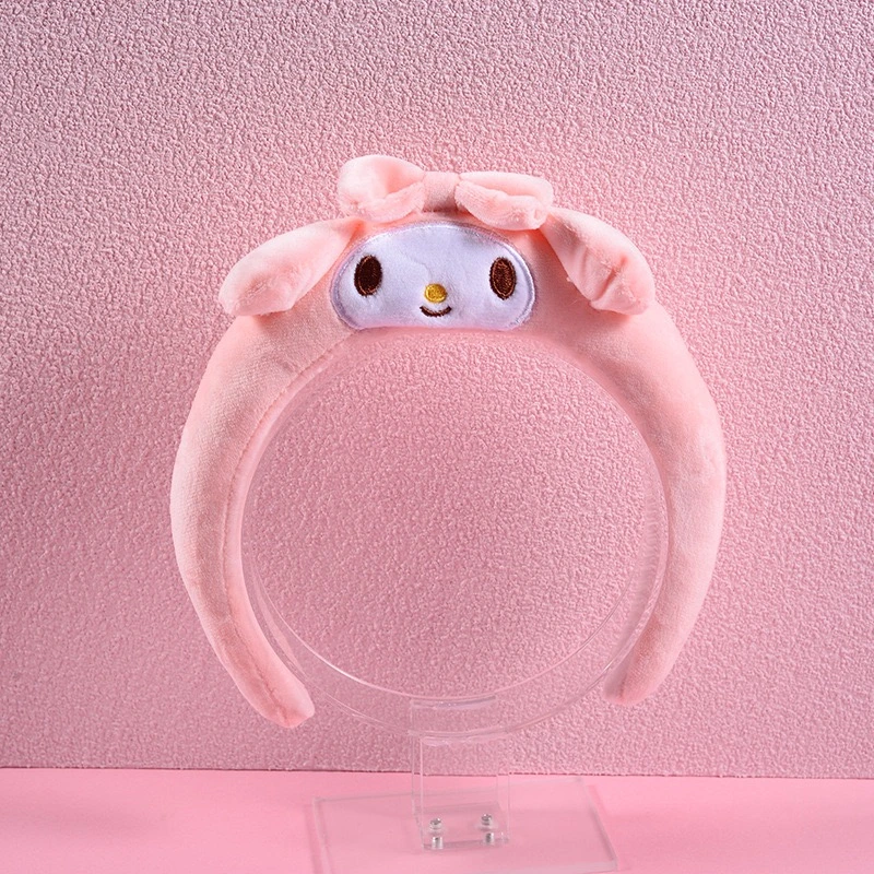 Ruunjoy Sanrio Cartoon Hairband Cute Kuromi Funny Plush Sanrio Headband Stuffed Plush Hair Sanrio Accessories Hairbands