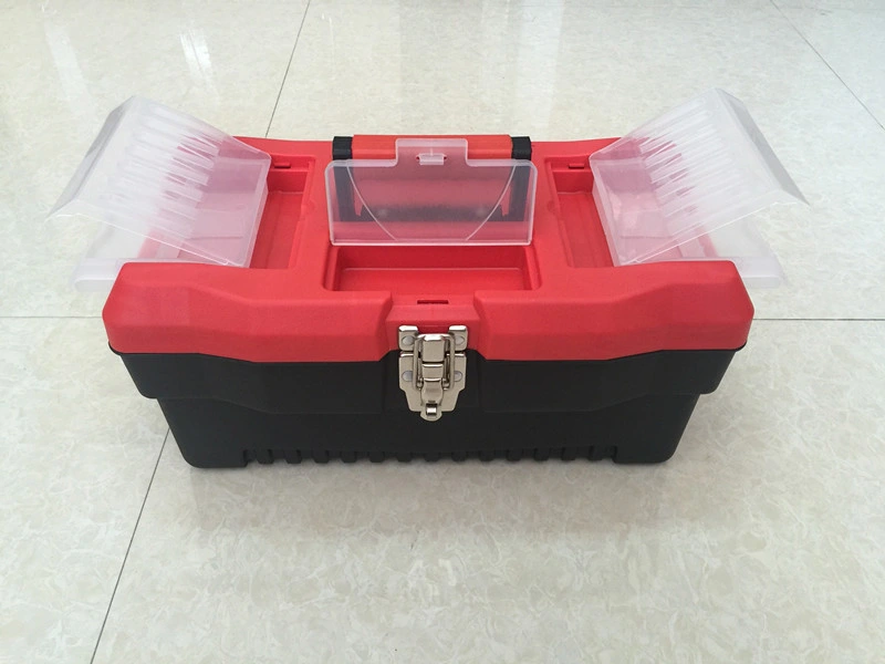Caja de herramientas de plástico para el almacenamiento de herramientas de mano
