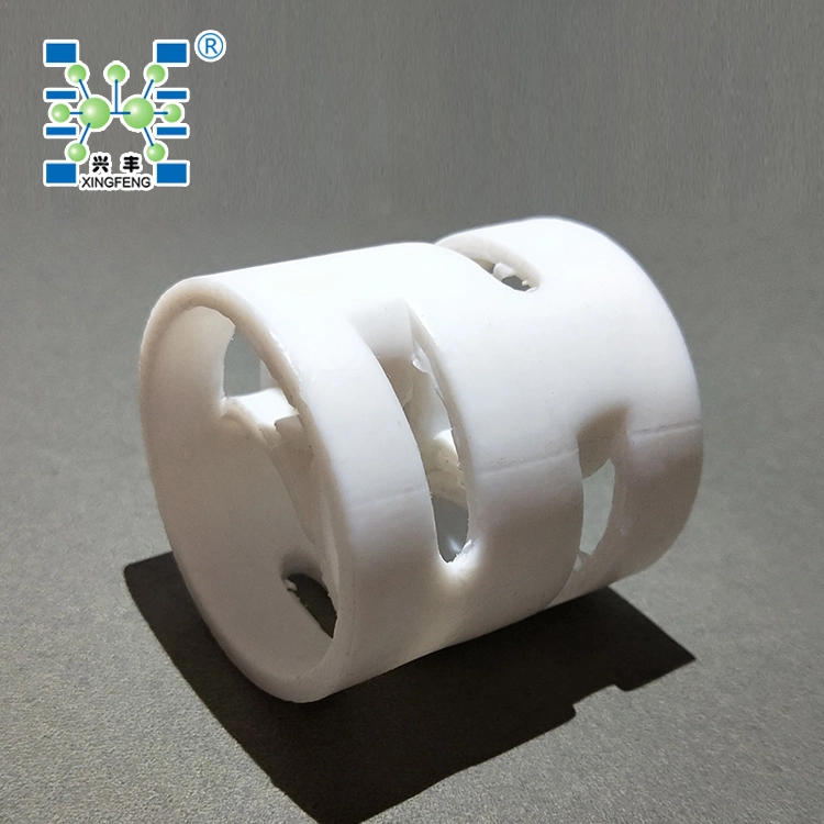 Xingfeng 25mm, 38mm, 50mm Poly Tetra Fluorethylen Pall Ring PTFE Pall Ring Tower Verpackung