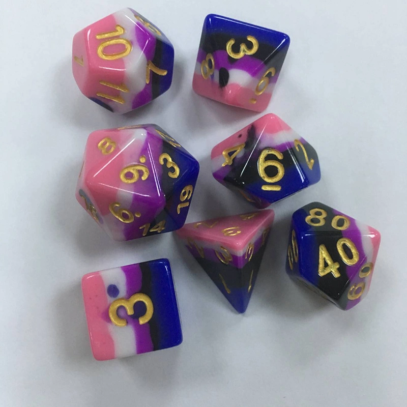 Wholesale Colorful Custom Acrylic Resin Board Game Dice Set