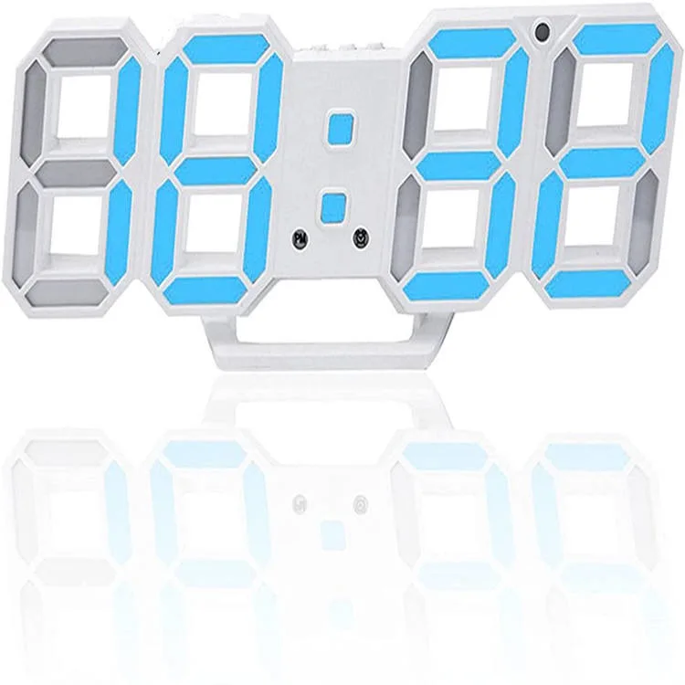 Decorative Wall Clock 3D LED Wall Digital Alarm