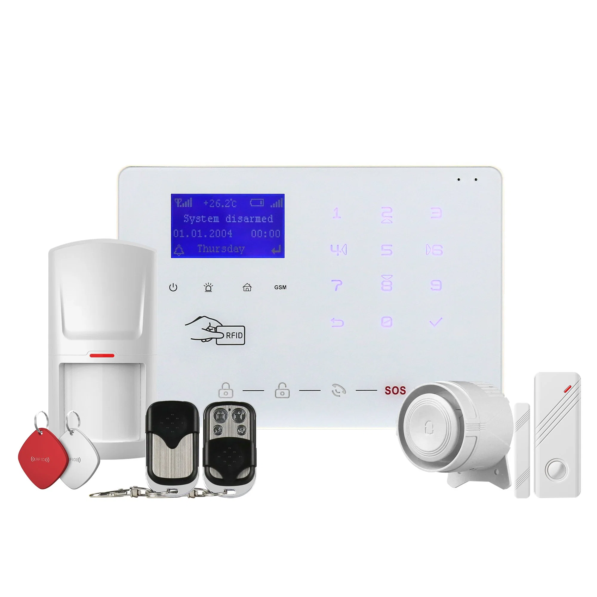 Échantillon gratuit 4G d'alarme de sécurité W4q accueil WiFi Système d'alarme GSM avec Smart Home Appliance Control