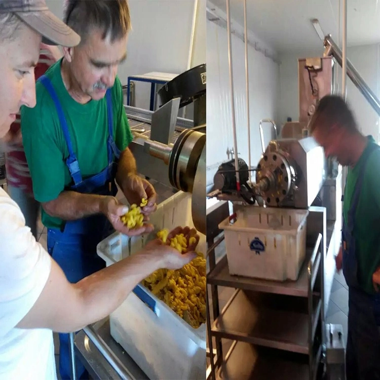 Macroni bolitas de pasta, máquina de hacer bocadillos extrusionadora de un solo husillo completa línea de producción