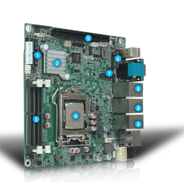 Iei Mini-ITX SBC Kino-Dh420-R10 LGA1200 Intel® الجيل العاشر Core™ i9/i7/i5/i3