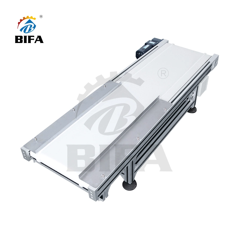 Bifa Industry Adjustable Speed 12 Meters Portable PVC Green Flat Belt Conveyor