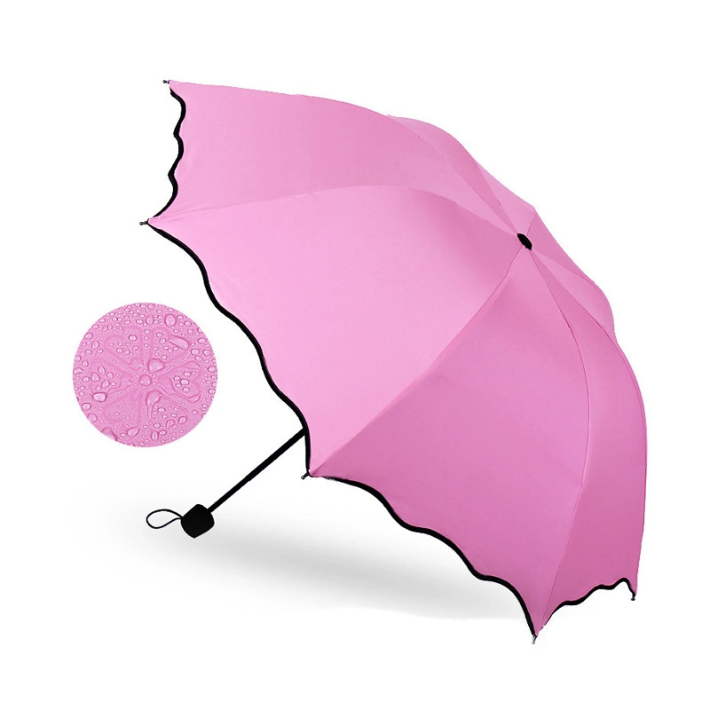 Wholesale Bulk Cheap Price Portable Anti UV Magic Printed Bloom/Flower Wet Fancy Reverse Inverted Custom Fold Rain Umbrella with Logo for Promotional/Gift