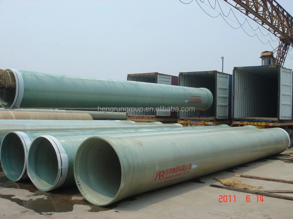 FRP pipe for Sale 11m longitud compuesto de fibra de vidrio subterránea Tubo de agua de bobinado