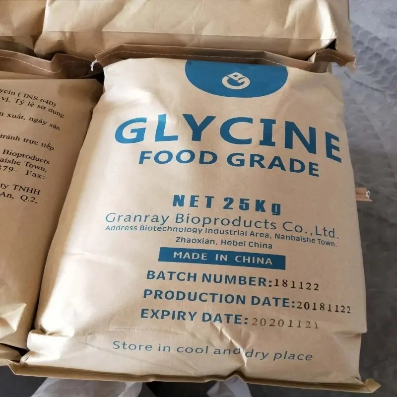 Glicina CAS: 56-40-6 polvo de glicina de aminoácidos de grado alimentario