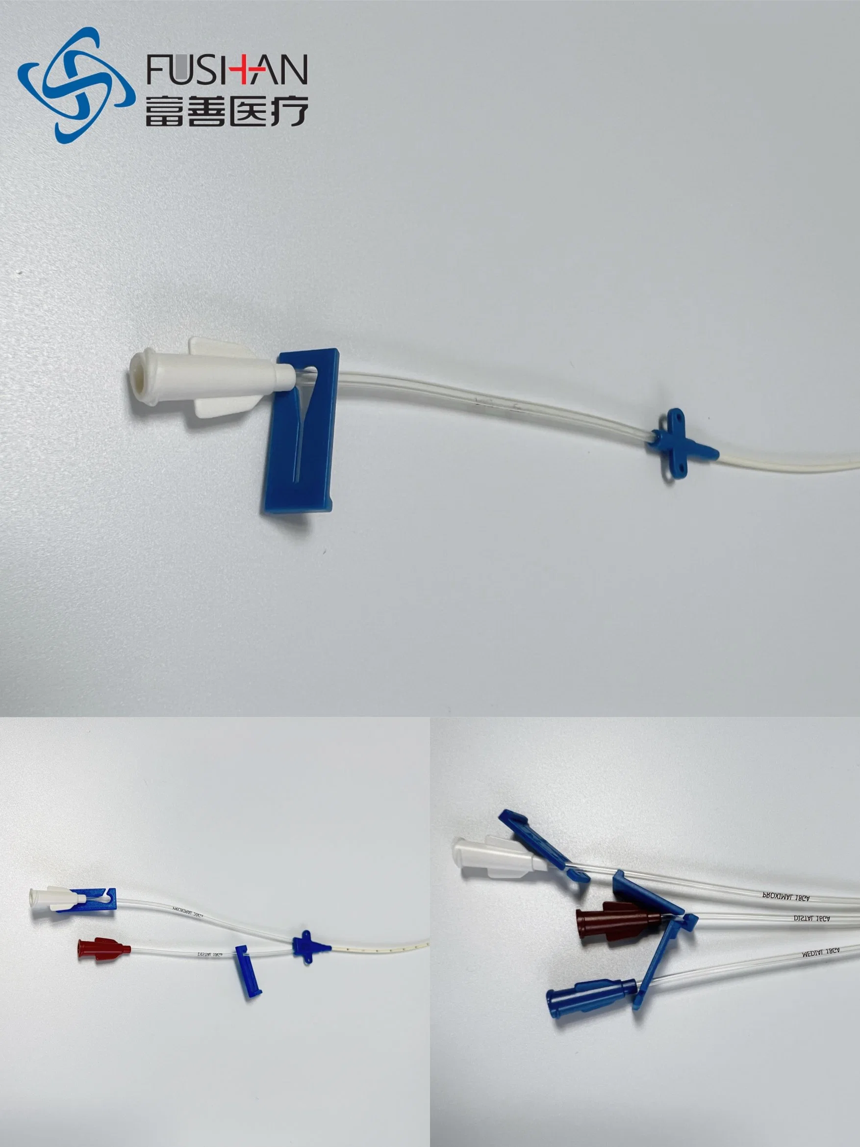 Fushan Manufacture Hospital Medical ICU Intensive Critical Care Disposable Central Venous Catheter CVC Kit Single/Double/Triple Lumen with ISO13485